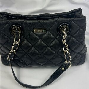 kate spade Black Quilted Leather Chain-Handle Shoulder Bag used